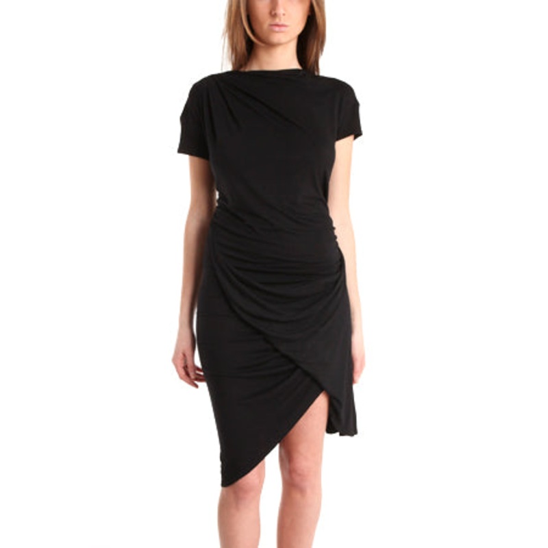 Aminaka Wilmont Short Sleeve Drape Dress