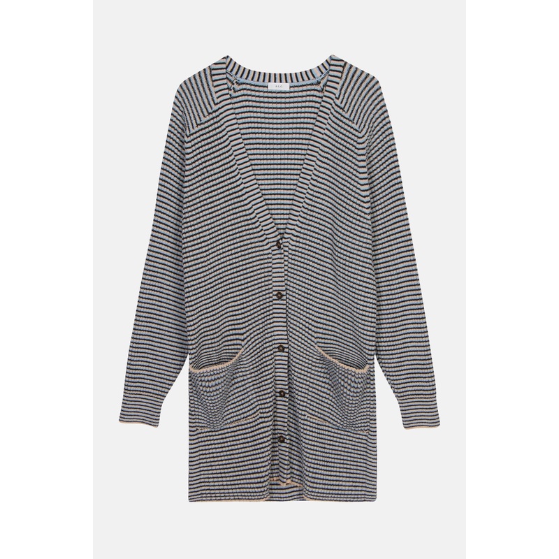 Caspian Cardigan Wheat/Black/Rain