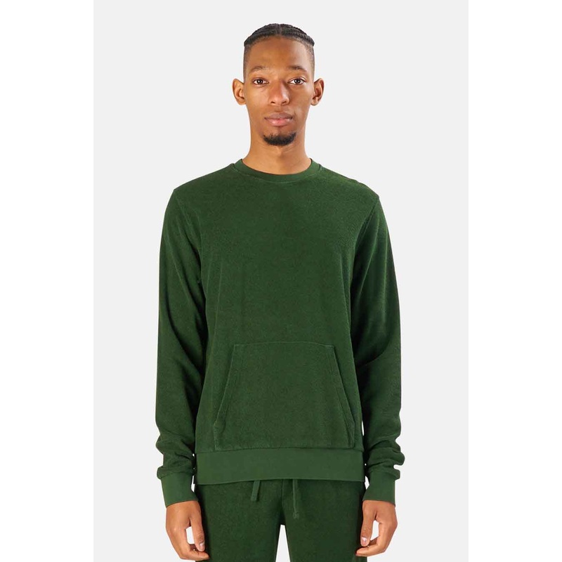 Terry Crewneck Olive|S|M|L|XL