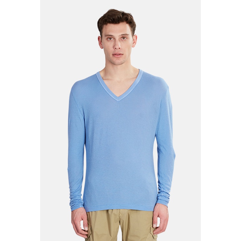 V::Room Long Sleeve Vneck Gauze Tee