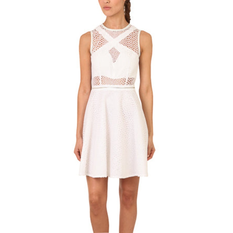 Yigal Azrouel Optic Eyelet Dress
