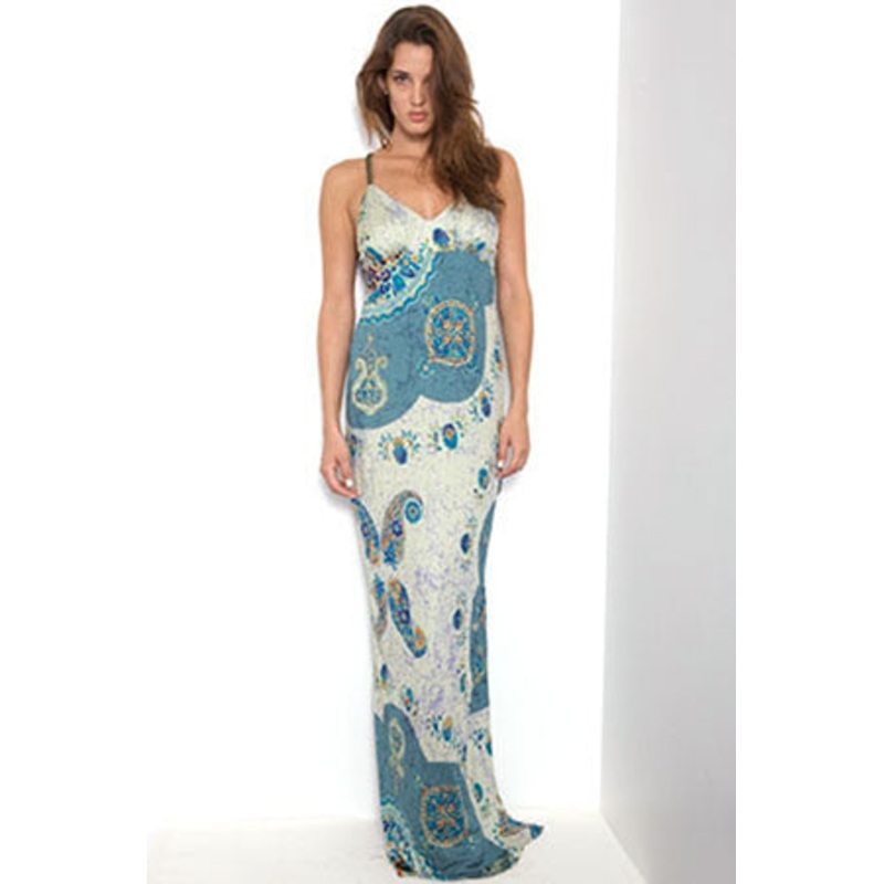Yigal Azrouel Printed Silk Multi Gown