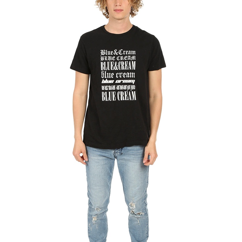 All Over Logo Tee Black|XS|S|M|L|XL