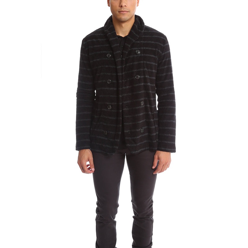 Black Biography Shawl Collar Double Breast Blazer