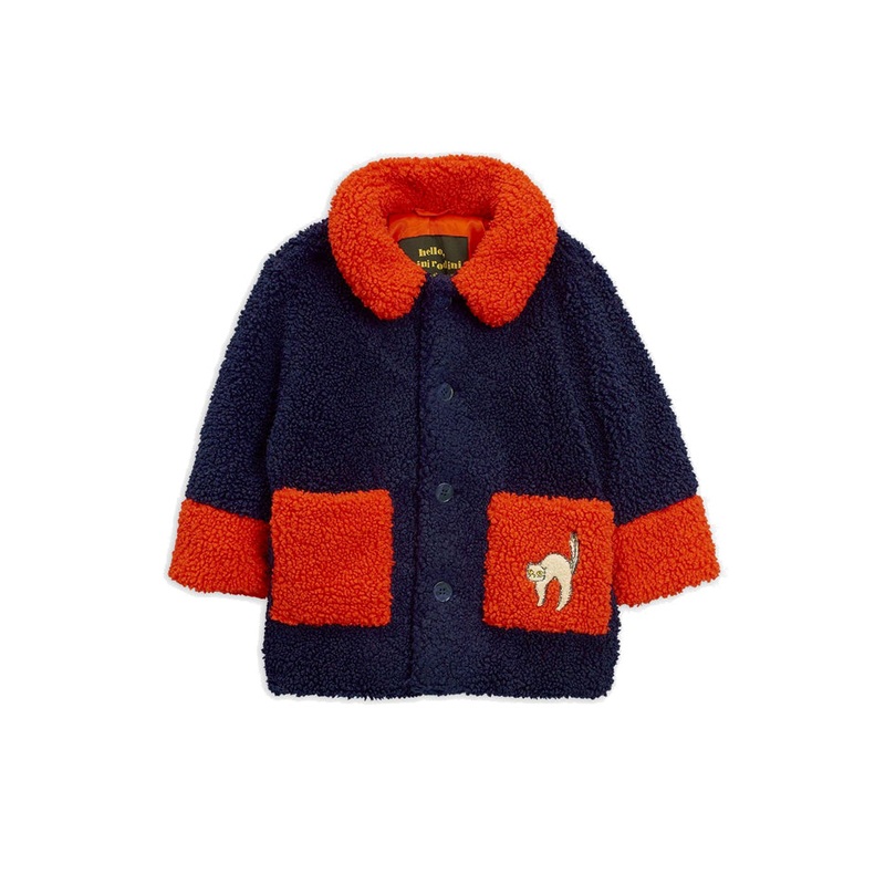 Blue Mini Rodini Faux Fur Jacket
