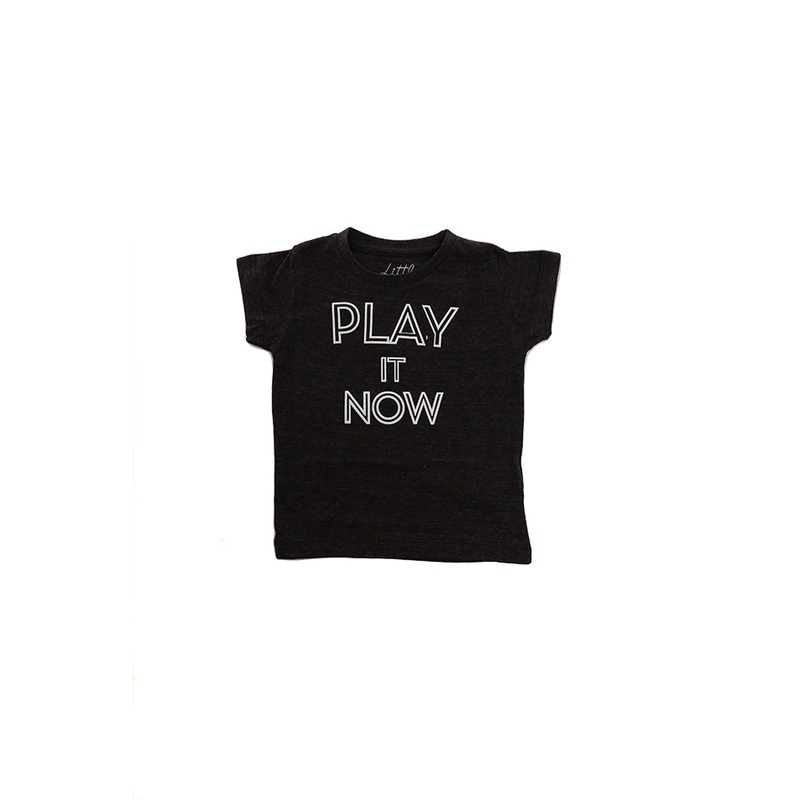 Blue Multi Colored Little Eleven Paris Quotes SS Tee