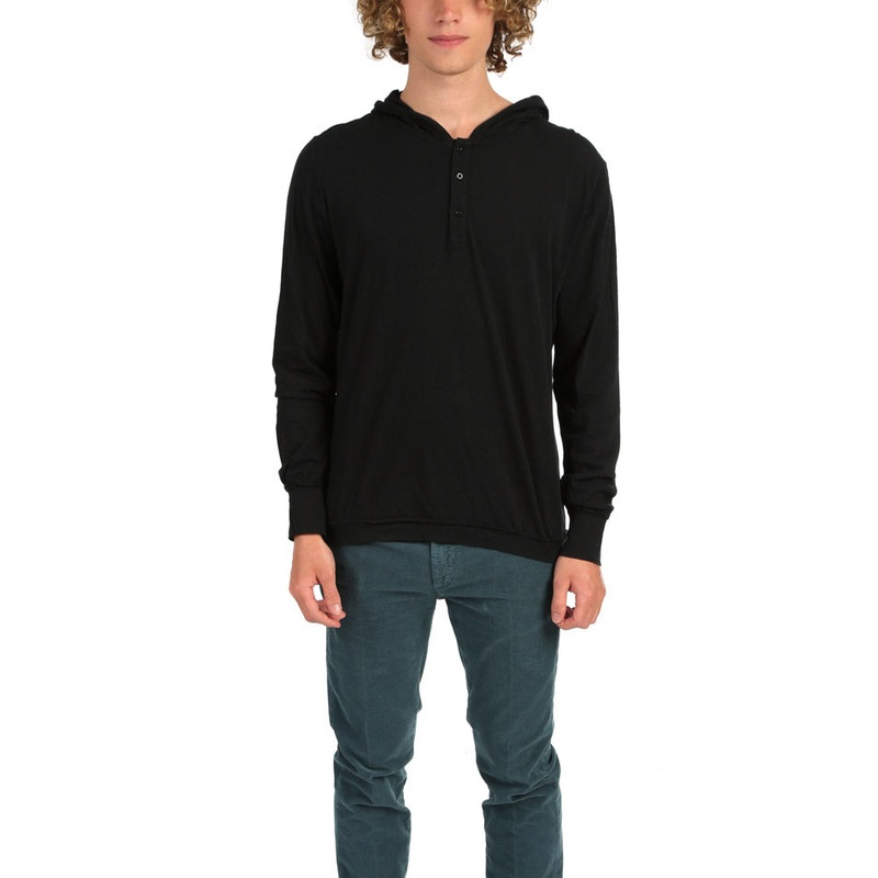 Henley Hoodie Black|S|M|XL|XXL