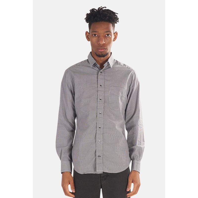 Micro Check Gingham Micro Check Button Down Black