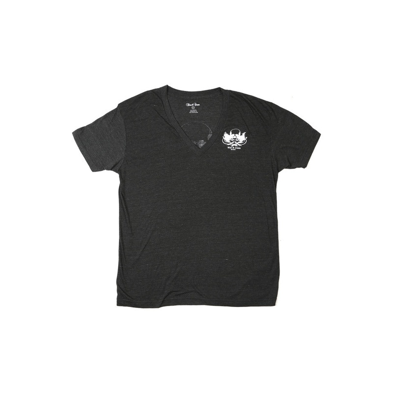 Skull V-Neck Tee Black|XXS|XS|S|M|L|XL|XXL|XXXL