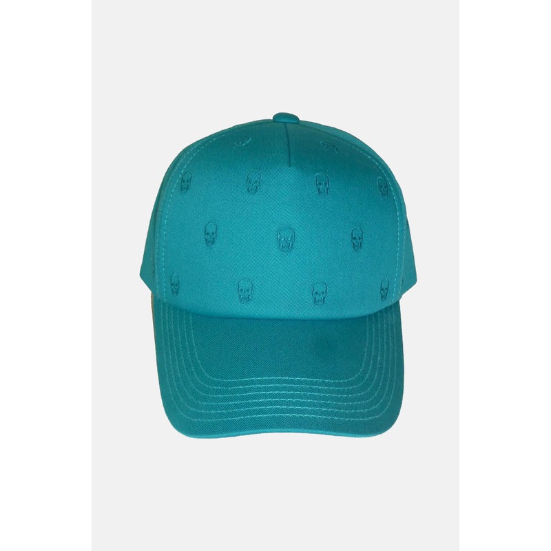 Tiny Skull Embroidered Cap Blue