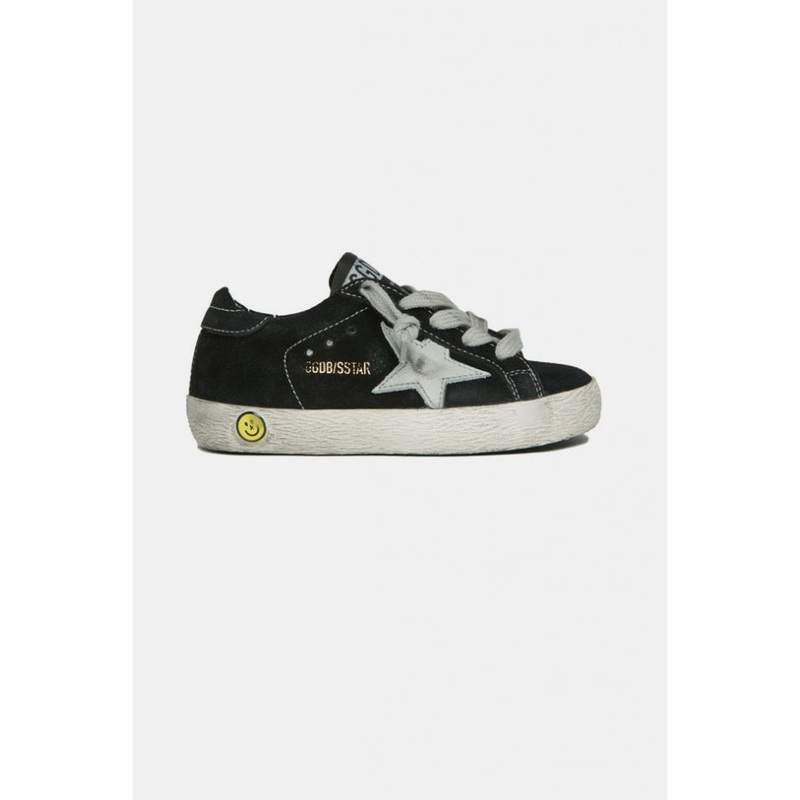 Toddler Super-Star Low Top Sneaker Black Suede
