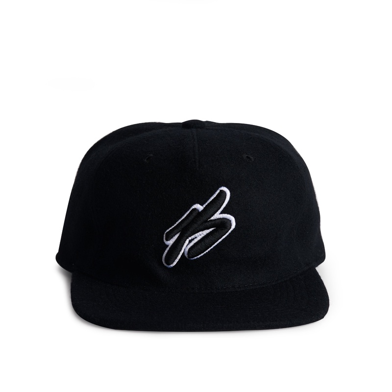 B Logo Wool Snapback Black|OS