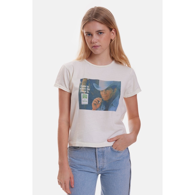 Blue&Cream Cowboy Tee Antique White