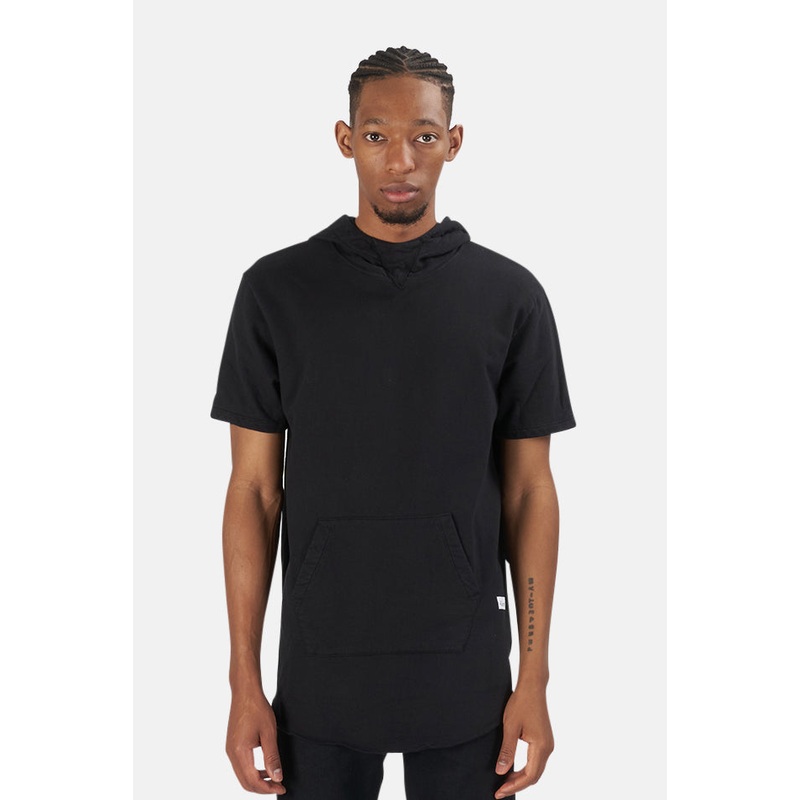 Hampton Nights Short Sleeve Hoodie Black