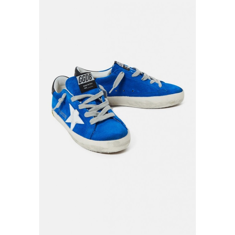Kids Super-Star Low Top Sneaker Blue Sea/White Star