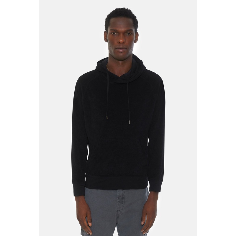 Pool Terry Pullover Hoodie Black