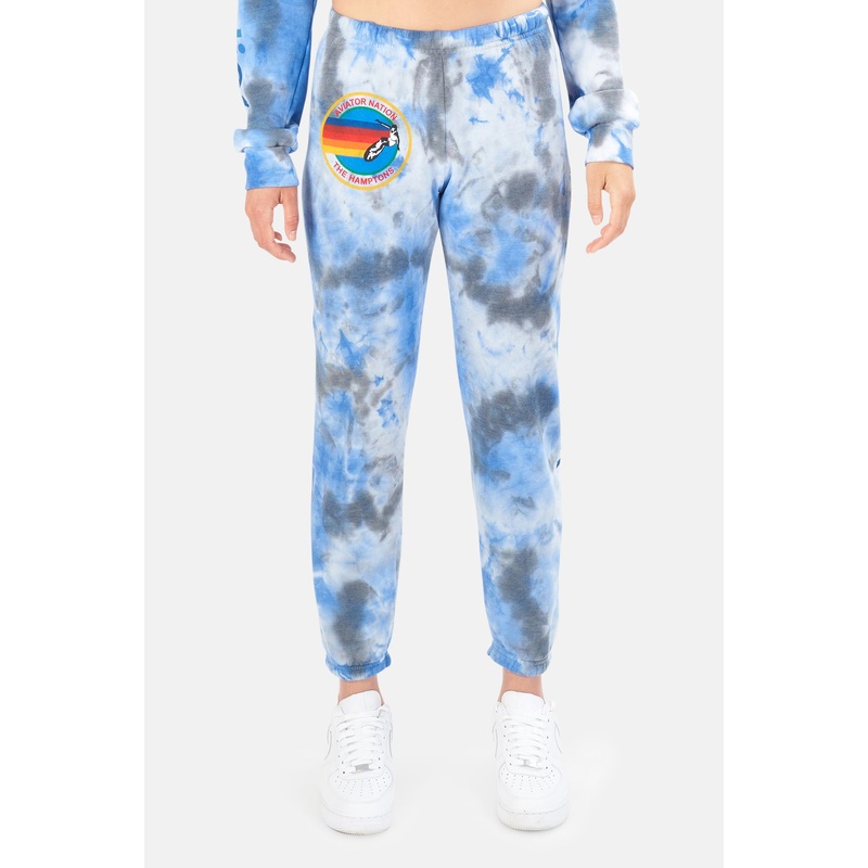 Women’s Hamptons Sweatpants Tie Dye Cloud Blue
