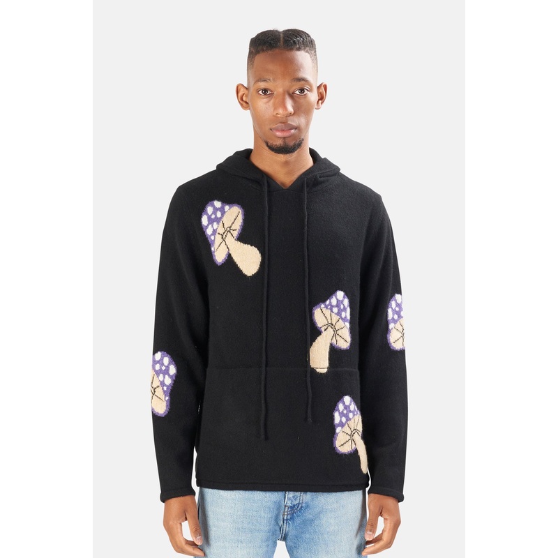x Blue&Cream Multi Mushroom Cashmere Hoodie Black/Purple