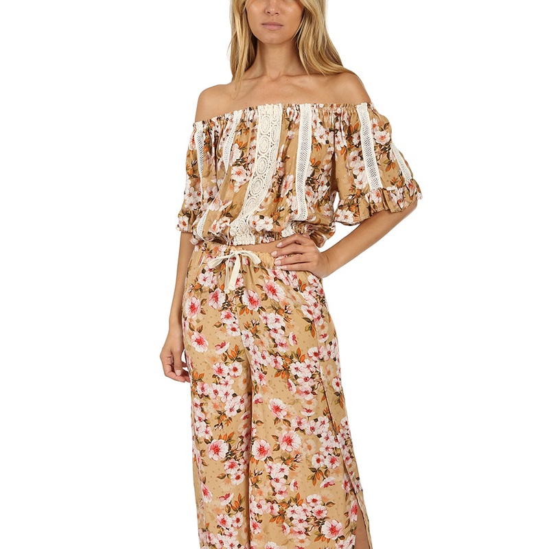 Champagne Sunday Saint-Tropez Loulou Print Top