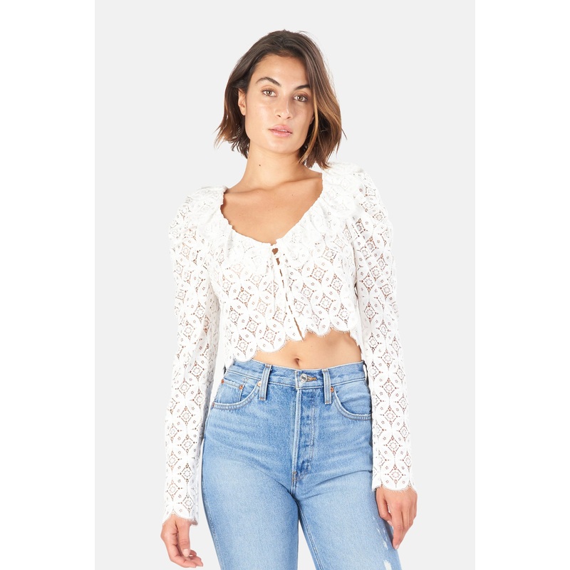Charmaine Crop Top White|XXS|XS|S|M