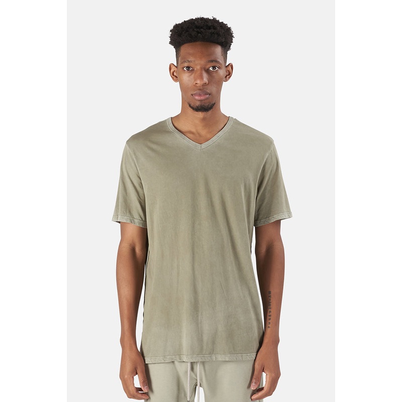 Classic V Neck Tee Basil|S|M|L|XL|XXL