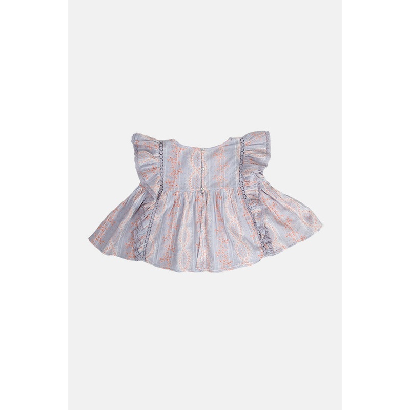 Flutter Sleeve Top Cobblestone