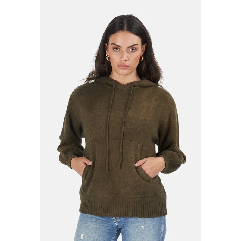 Lima Cashmere Hoodie Avocado Mirage