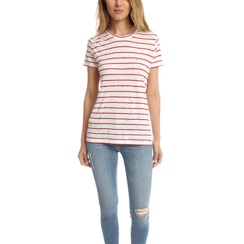 Mina Tee Ecru/Red|XS|S|M|L