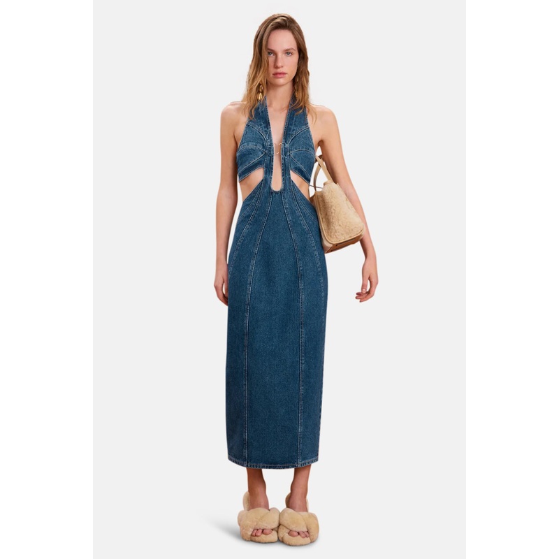 Abi Jean Dress Indigo|0|2|4|6