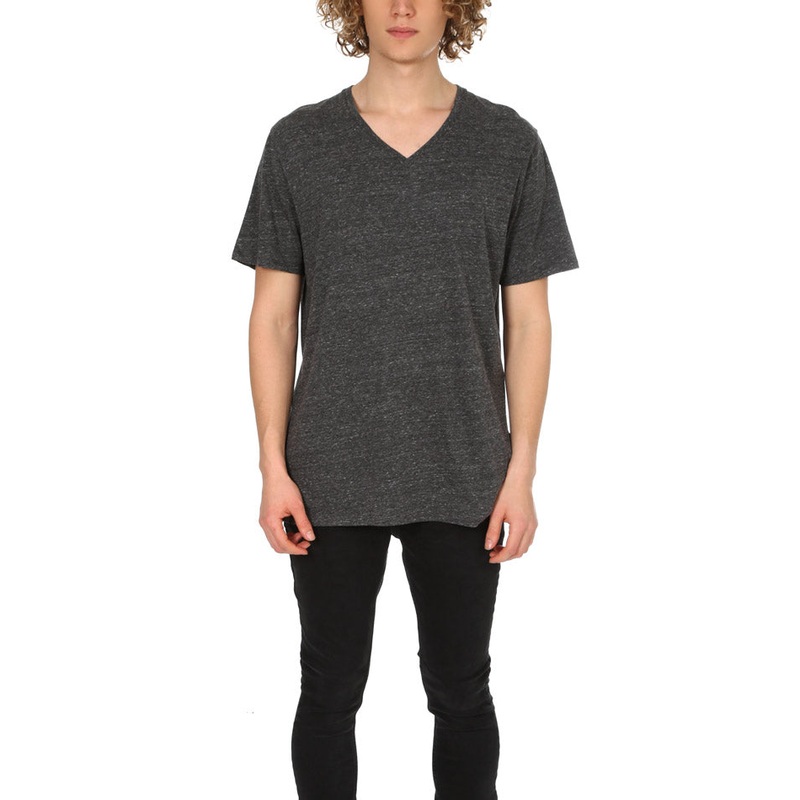Heather Black Vince V Neck Tee