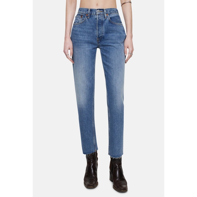 High Rise Ankle Jean Medium Vain