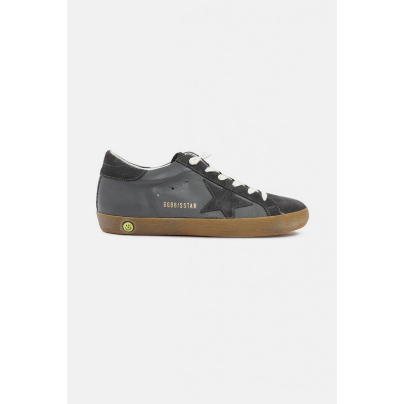 Kids Super-Star Low Top Sneaker Grey Suede
