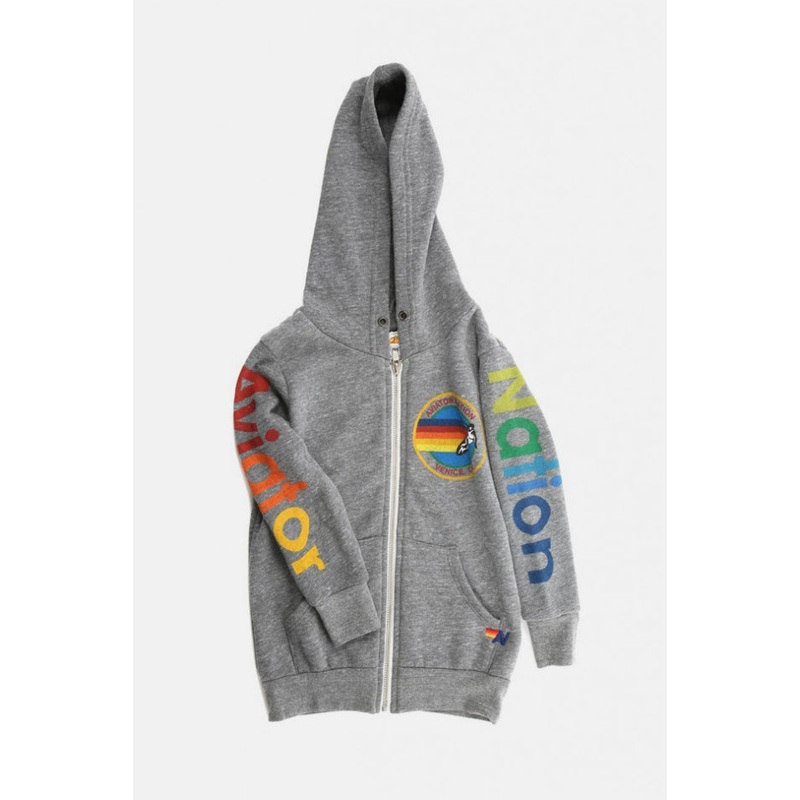 Kids Zip Hoodie Heather Grey|10|12|14|2|4|6|8