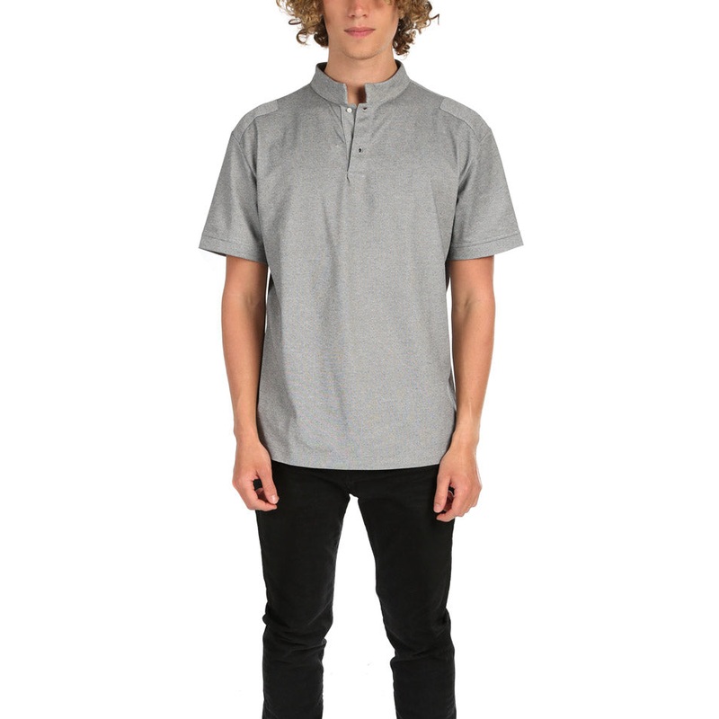 Military Pop Collar Polo Grey|XXS|XS|S|M|L|XL|XXL|XXXL