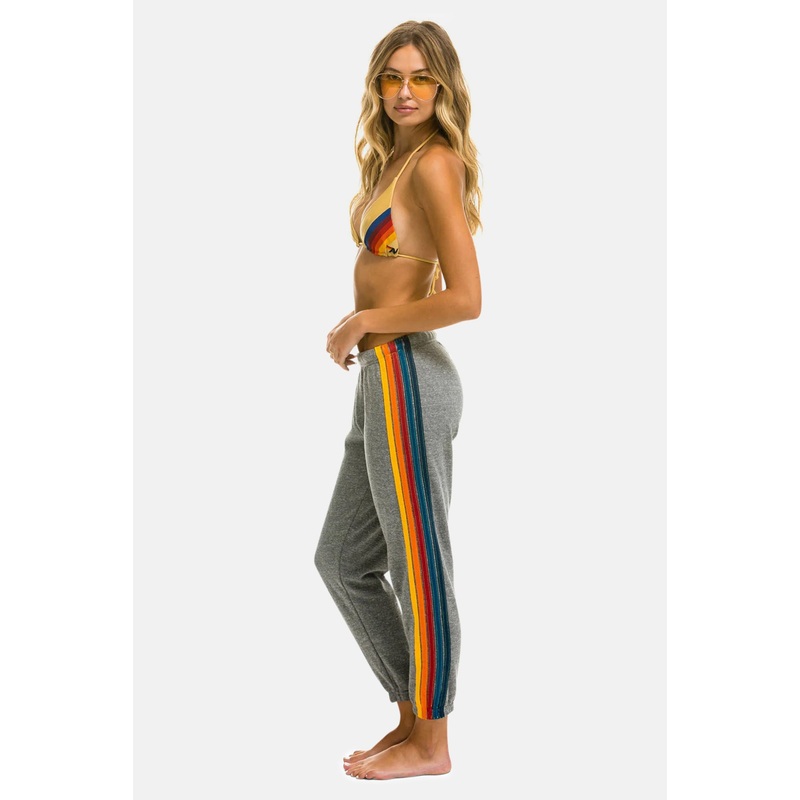 Women’s 5 Stripe Sweatpants Heather Grey