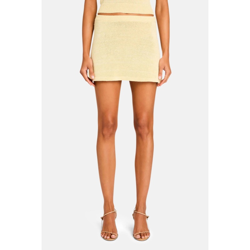 Cassie Mini Skirt Pale Yellow|XXS|XS|S|M
