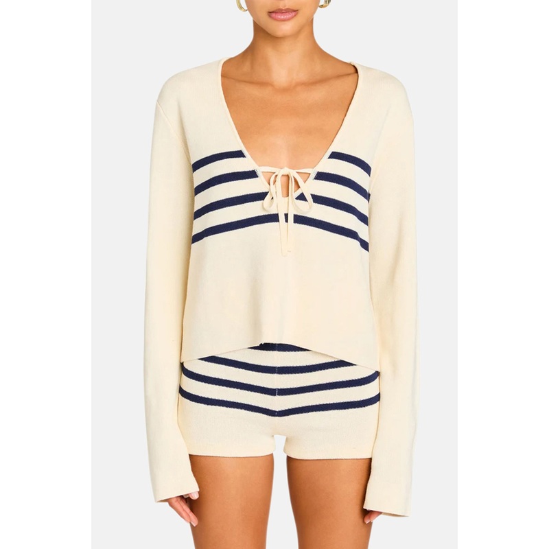 Chrys Sweater Eggshell/Navy|XXS|XS|S|M