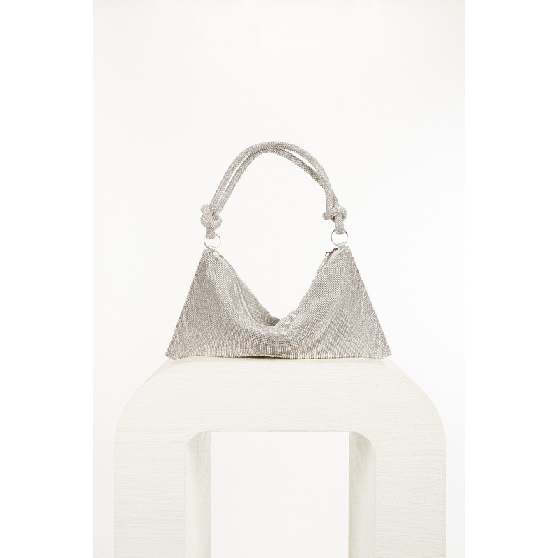 Hera Mini Rhinestone Shoulder Bag Clear