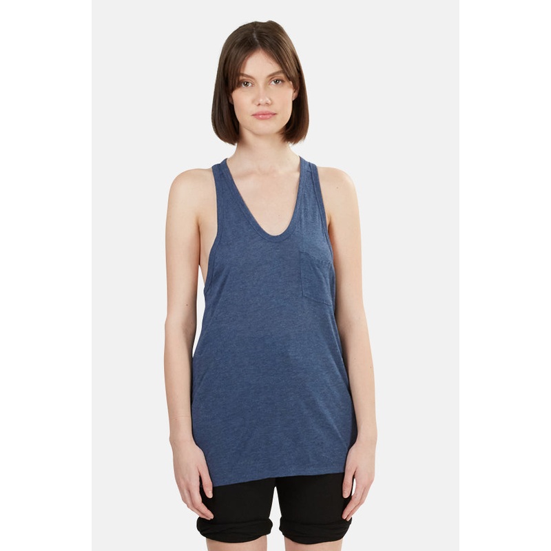 Indigo T by Alexander Wang Classic Pocket Tank