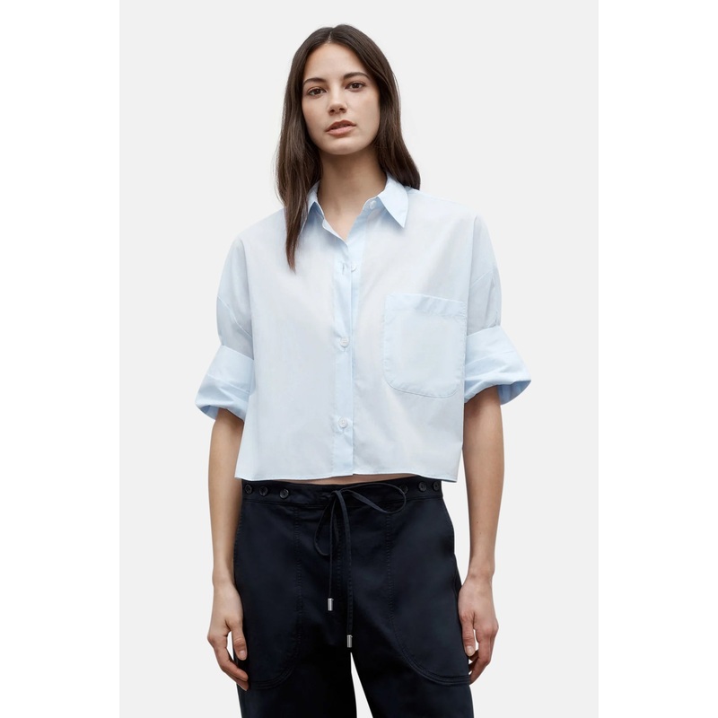 Next Ex Crop Shirt Baby Blue|P|XS/S|M/L