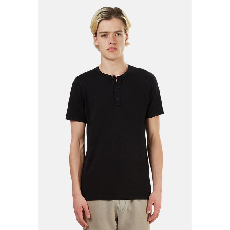 Standard Henley Tee Jet Black|S|M|L|XL