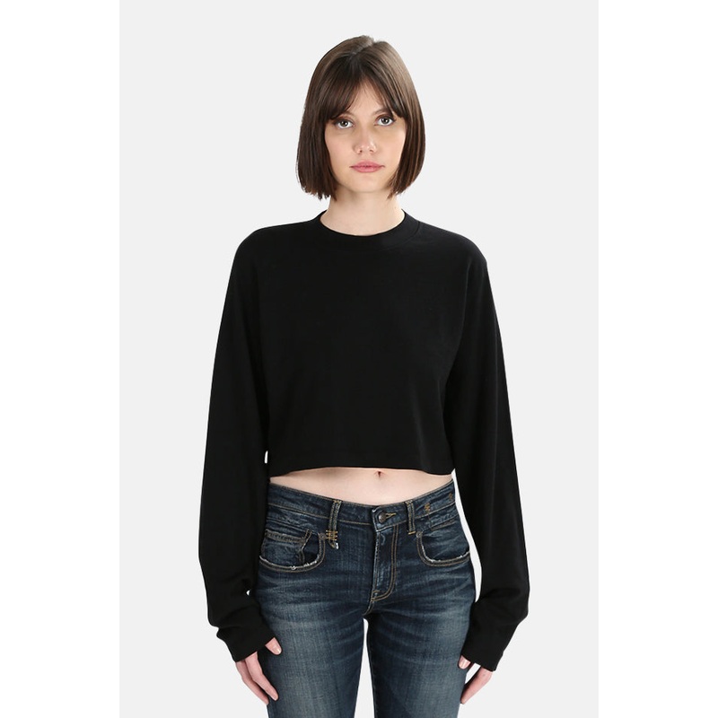 Tokyo Crop Long Sleeve Jet Black