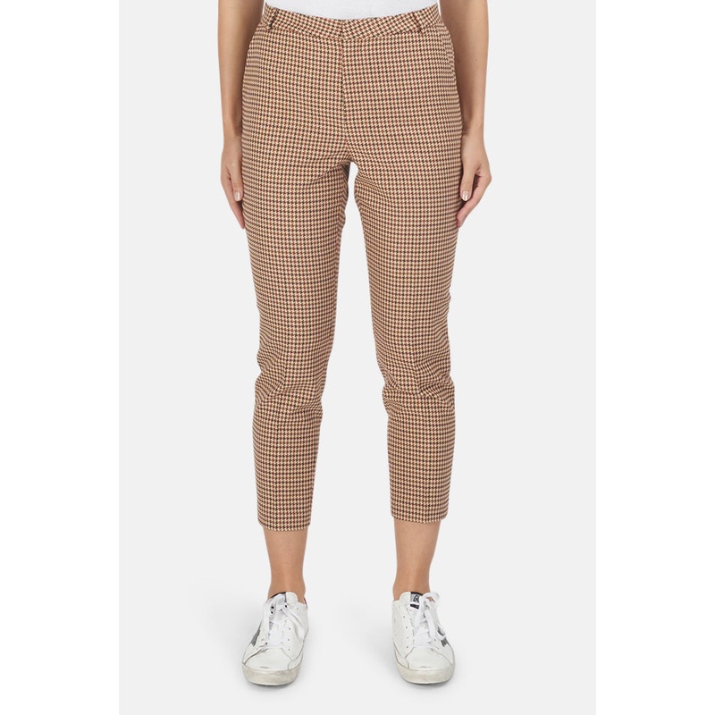 Ludivine Trouser Tan/Houndstooth