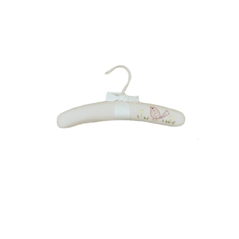 Neutral Poeme & Poesie Embroidered Linen Hanger