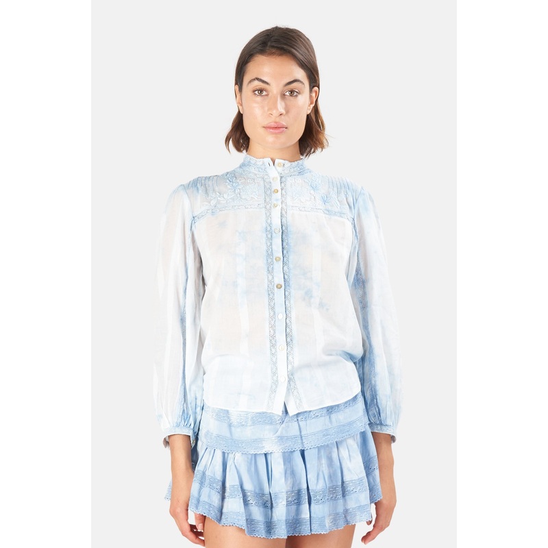 Ronda Top Pacific Indigo Hand Dye