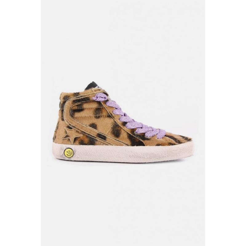 Slide High Top Sneaker Leopard
