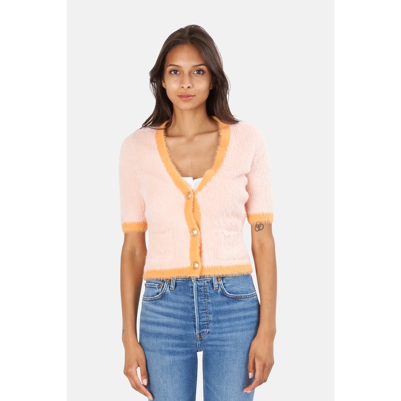 Susie Half Cardigan Pink/Orange