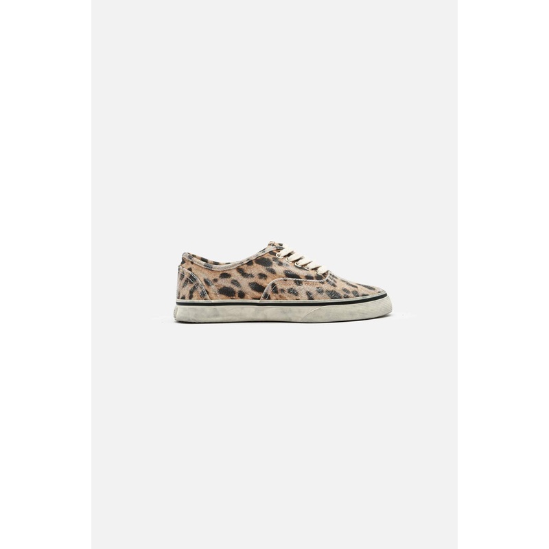 70s Low Top Skate Sneaker Faded Leopard
