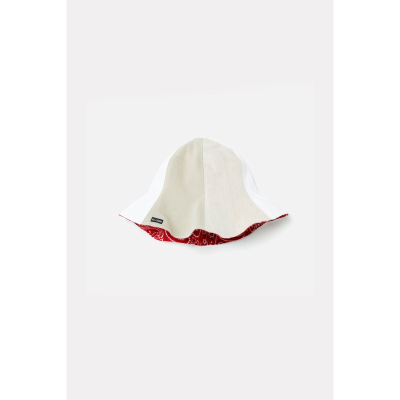 70s Reversible Tulip Hat Beige/Red