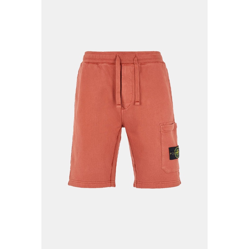 Brushed Fleece Bermuda Shorts Brick Red